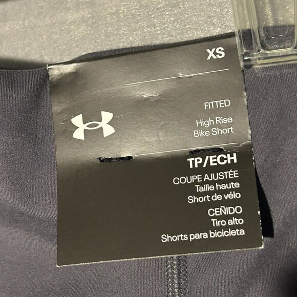 NWT UNDER ARMOUR WOMEN'S UA MOTION BIKE SHORTS - Size X SMALL/ GRAY - Picture 4 of 14